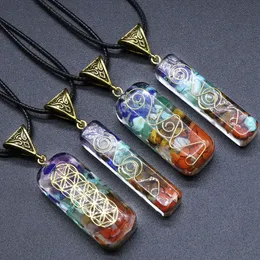 Dekorativa föremål Figurer Energy Generator Orgone Crystals Pendant Necklace Healing Reiki Chakra Pyramid Meditation Jewelry 230615