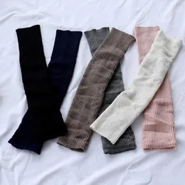 Frauen Socken Harajuku Mode Mädchen JK Bein Abdeckungen Wolle gestrickt weiß und rosa Farben Teenager junge College Schule Stiefel Gamaschen 1 Paar 2023