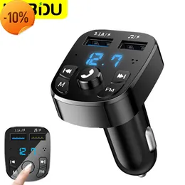 Novo kit para carro transmissor FM Bluetooth 5.0 Handfree Dual USB Car Charger 3.1A Suporte TF Card U disk AUX MP3 Modulator Music Player