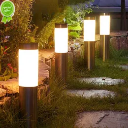 Nowy LED Solar Garden Light Waterproof Stal Haterproof Pnobroy Garden Lampa do krajobrazu dekoracja ogrodu Oświetlenie Oświetlenie na zewnątrz