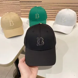Luxury Brand Fashion Baseball Cap Summer Men Women Letters Print Baseballs Caps Grid Stripe PU Leather Casual Hat 01