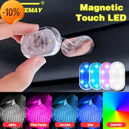 New 1pcs Magnetic Car LED Touch Lights USB Interior Light Wireless Roof Ceiling Reading Lamps for Door Foot Trunk Storage Box