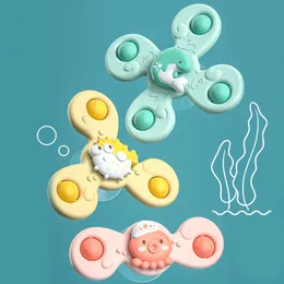 Игрушки для ванны 5 кусочков детского присоса вращающихся присоска игрушек Montessori Bab