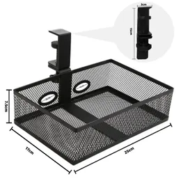 Gavetas de armazenamento Bandeja de gerenciamento de cabos de mesa 360 Rotação sob a mesa Soquete Suporte para pendurar Rack Power Strip Rack para escritórios domésticos Organizador de cabos de arame 230615