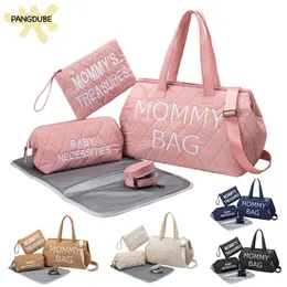 DIAPER Väskor PangDube 5PCSSet Mommy Bag Waterproof Baby for Camping Nappy Mummy barnvagn Moderskap Fashion Handbag 230615