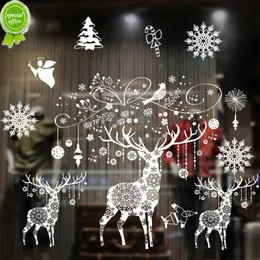 New New Year Wallpaper Glass Window Stickers Christmas Snowflake Electrostatic Window Decoration Sticker Christmas Home Decoration