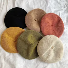 Berets Boina Chapéu Para Mulheres Verão Algodão Linho Estilo Fino Literatura Japonesa e Arte Retro Respirável Boina Moda Sólida Chapéu de Pintor Z0616