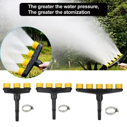 Watering Equipments MultiHead Agriculture Atomizer Nozzles Home Garden Lawn Sprinklers Farm Vegetable Irrigation Spray Adjustable Nozzle Tool 230616