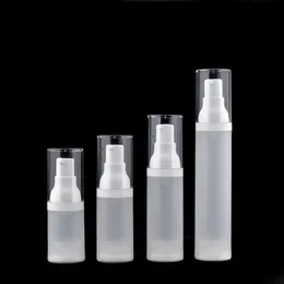 100 Stück 15 ml 20 ml 30 ml 50 ml Airless-Flasche, mattierte Vakuumpumpenflasche, Lotionssprühflasche mit PP-Material F2657 Gsnfh