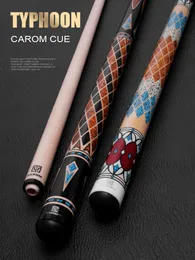 Biljardtillbehör Ty Brand Typhoon Series CAROM CUE Stick 3 Cushion Korean Rostfritt stål Radial Joint 12.2mm Tips 230616