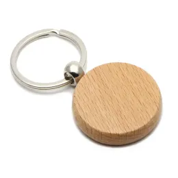 Schlüsselanhänger aus Holz, Kreis, leere Schlüsselanhänger, Name, individueller Schlüsselanhänger