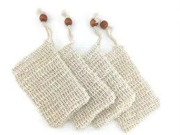Natural Exfoliating Mesh Soap Saver Sisal Soap Saver Bag Pouch Holder For Shower Bath Foaming And Drying Wholesale
