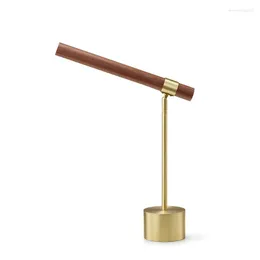 Lampy stołowe LED Nordic Iron Wood Golden Modern Floor Lampa salonowa sypialnia