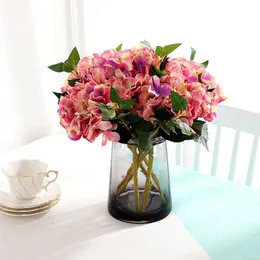 Suszone kwiaty 1pc sztuczny hortensja dekoracja ślubna domowy salon stół jadalny wnętrze fałszywe tanie wystrój