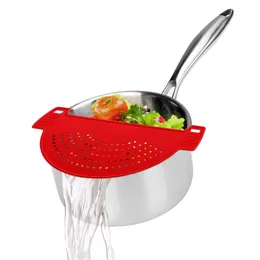 Vattenfilter BAFFLEKLIFT PÅ POT Sil Drainer Draining Liquid Universal Draining Pasta Plastic Kitchen Gadget