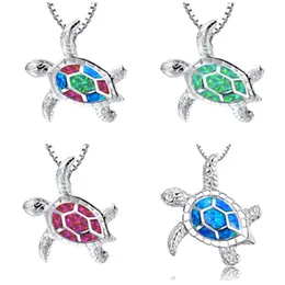 Söt Opal Sea Turtle Halsband Födelsedagspresent