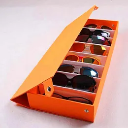 نظارة شمسية 8 شبكات النساء رجال نظارات الغرفة الشمسية تخزين علبة نظارات عرض الزجاج مربع مرتبة الأداة أدوات العينين أكياس 230615
