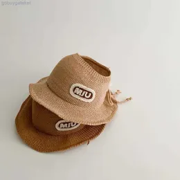 Czapki czapki/czapki dziecięce letnie dziewczęta „Sun Shading Hat Koreańska wersja Basin Boys” Fisherman Baby Baby Puste Top Strawh3mb