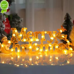 Yeni Mutlu Noel Light String Fairy Garland Noel Dekorasyonu Noel Led Mektup Etiketi Ev Dekorasyonu Yeni Yıl Noel Hediye