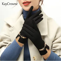 Перчатки Five Fingers Grace Fashion Lady Glove Mitten Winter Vintage Touch Scence Driving Сохраняйте теплые ветропроницаемые Dropshoping G056 230615