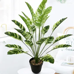 Flores decorativas Árvore Bonsai de 32 polegadas Plantas artificiais Banana Plástico Folhas falsas Grandes Casa Jardim Festa Decoração de casamento