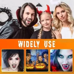 Party Favor Vampire Zęby Krzyki protezy Cosplay Fałszywe zęby Costume Rekwizyty do horroru Halloweenowe zapasy