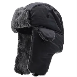 Beanie Skull Caps Unisex Uomo Donna Russian Hat Trapper Bomber Warm Trooper Paraorecchie Winter Ski Solid Fluffy Faux Fur Cap Copricapo Bonnet 230615