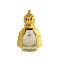 100 pçs/lote 10ml Ouro Cristal Árabe Garrafas de Óleo Frascos de Perfume de Vidro com Rolo Frascos Recarregáveis Pmlgi