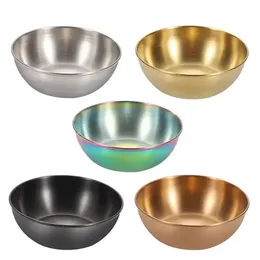 Stainless Steel Round Seasoning Dishes Bowls Condiment Cups Sushi Dipping Small Dish Bowl Saucers Mini Appetizer Plates JN16