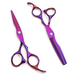 6 tum Japan Steel Anpassad logotyp Professionell Human Hair Scissors Barbers frisör sax som klipper tunnare saxstil