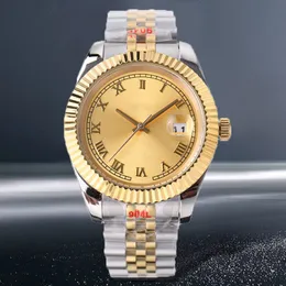 Designer masculino relógios mecânicos totalmente automáticos 28mm 31mm 36mm 41mm vestido de dois tons de aço inoxidável pulseira de expansão relógios de pulso personalizados