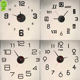 Neue 3D Wanduhr DIY Acryl Rahmenlose Digitale Uhr Selbstklebende Spiegel Wand Aufkleber Für Zuhause Wohnzimmer Schlafzimmer Büro dekore