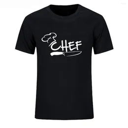 Men's T Shirts Chef Shirt Funny Cook Tee Cap Men Tshirt Cool Kitchen Knife Cotton Restaurant T-shirt Casual Harajuku