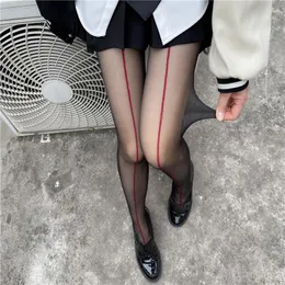 Women Socks Black Sexy Seamless Sheer Pantyhose Designer Body Stocking Fashion Nylon Summer Gothic Lingerie Fishnet Tights Socket