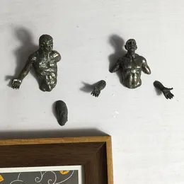 Dekorative Objekte Figuren 4Styles 3D Broken People Wandskulptur Antike abstrakte Leichen verstreut Nachahmung Wohnzimmer Schlafzimmer Türdekoration 230616