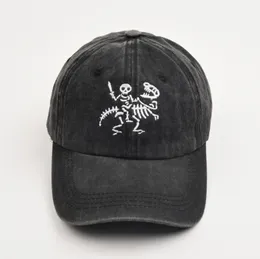 Ball Caps Skeleton Knight and Dragon Emelcodery Hotte Baseball Caps для мужчин Женские шляпы Винтаг Хлопко Хип -хоп Папа Шляпа Шляпа 230615