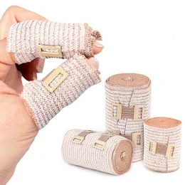 Fotbehandling 1 Roll hudton Hög elastisk bandage trycksatt fast bälte Hem Sportskydd Besvärande komprimering Wrap 230615