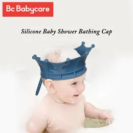 Shower Caps BC Babycare Baby Shower Cap Silicone Shower Bathing Hat Adjustable Shower Cap Kids Infants Soft Protection Eyes Safety Hats 230616