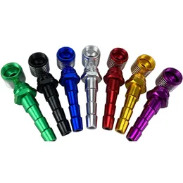 Cachimbos de liga de alumínio coloridos Colher de filtro de tabaco de ervas secas Fumar à mão Estilo de microfone portátil Removível Inovador Ocultar Cigarro Piteira Handpipes DHL