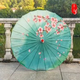 Klassiskt regntäta papper Umbrellas kinesiska traditionella hantverk trähandtag oljepapper paraply bröllop fest scenprestanda rekvisita