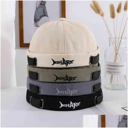 Şapkalar Accans Setleri Fashion Docker Retro Sailor Beanie Erkek Kadınlar Sıcak kova Sınırsız Şapka Sklcap Bonnet Baba Caps Delme Dh8qz