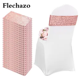 SASHES 1050PCS Sequin Chair Cover Cover Wedding Decoration Banquet Party Party Festival Firstfival Home Decord Stretch Spandex 230616