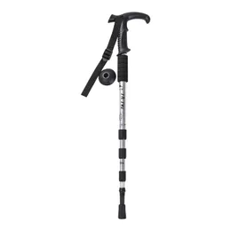 Trekking Poles Pole Justerbar längd Aluminiumlegering Högstyrnad trä Vandring Tillbehör 230617