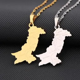 Hanger Kettingen SONYA Pakistan Kaart Met Stad Naam Ketting Voor Vrouwen Meisjes Mode Roestvrij Stalen Sieraden Etnische Verjaardagsfeestje Geschenken