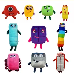 Plush Dolls Cartoon Number Doll Figurer Utbildningsfylld film TV sereis Kids Gift Party Favors Kawaii Decor 230617