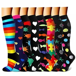 Socks Hosiery Compression Stockings Running 8 Pairs Per Set Outdoor Sport Compression Socks for Female Running 230616