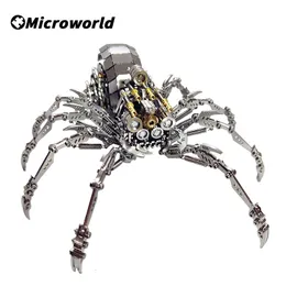 3D головоломки MicroWorld Металлическая головоломка животных Spider King Plus модель модель Jigsaw Diy наборы для сбора