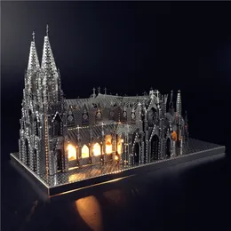 3D Puzzles Iron Star Puzzle Metal St Patrick's Cathedral Monta Model Zestawy DIY Laser Cut Jigsaw Creative Toys 230616