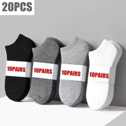 Sports Socks 10pairsLot Mens Casual Boat Black Business Solid Color Breathable Comfortable High Quality Ankle 3745 230617