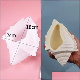 Craft Tools Conch Shaped Sile Mod Shell Concrete Plant Pot For Diy Handmade Uv Epoxy Plaster Resin Molds Garding Crafts Flower Drop Dh8Rm